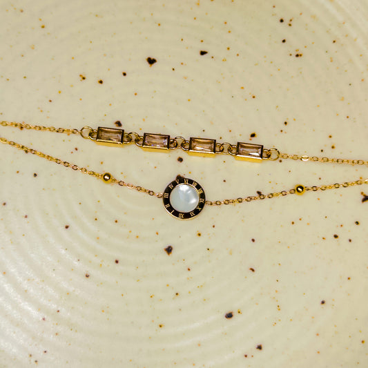 zaya gem layered bracelet